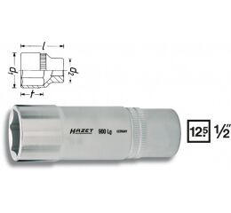 Vnitřní nástrčný klíč 1/2" šestihranný 13mm HAZET 900LG-13 - HA043880
