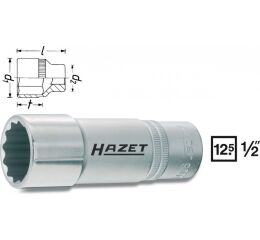 Vnitřní nástrčný klíč 1/2" dvanáctihranný 30mm HAZET 900TZ-30 - HA045426