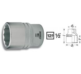 Vnitřní nástrčný klíč 1/2" dvanáctihranný 15mm HAZET 900Z-15 - HA045501