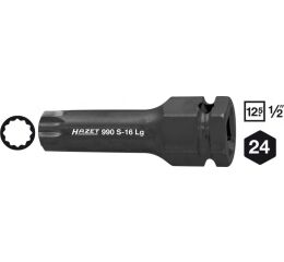 Vnější rázový nástrčný klíč XZN 1/2" M14 Hazet - HA161003