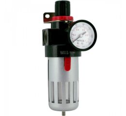 Regulátor tlaku vzduchu 1/2", max. 0,93MPa, s filtrem (90ccm) - YT-2383