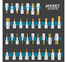 Sada nástrčných hlavic 1/2" s bitem 163-407/35