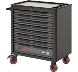 Dílenský profesionální vozík VIGOR na nářadí s 8 šuplíky - V4481