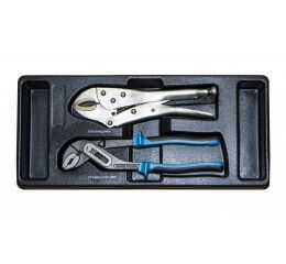 Sada SIKO a samosvorných kleští ve výplni dílenského vozíku, 2 díly - VV002SK01