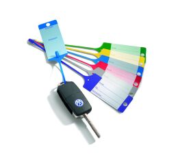 Modré PP plastové visačky na klíče 100ks - 434010080