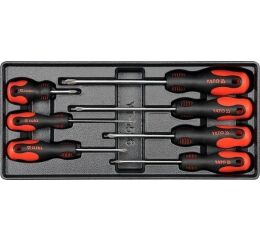 Sada křížových šroubováků ve výplni do dílenských vozíků, 7 dílů - YT-5536