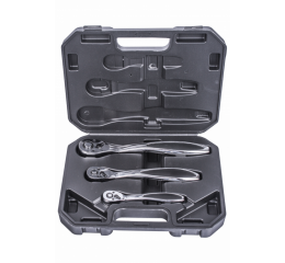 Ráčny s chromovou úpravou 3 ks, sada v plastovém kufru - AH13027