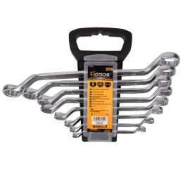 Sada vyhnutých očkových klíčů v plastovém držáku 8 ks - HT191009