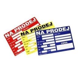 Štítek plastový \"NA PRODEJ\" - modro/bílý - 724250300