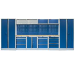 Kvalitní PROFI BLUE dílenský nábytek - 4535 x 2000 x 495 mm - MTGS1300A1