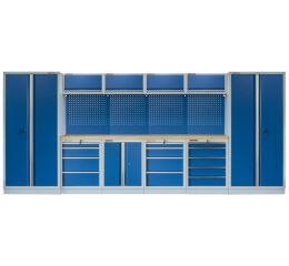 Kvalitní PROFI BLUE dílenský nábytek - 4535 x 2000 x 495 mm - MTGS1300A2