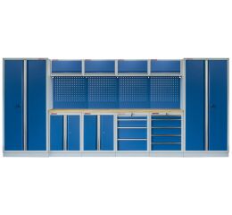 Kvalitní PROFI BLUE dílenský nábytek - 4535 x 2000 x 495 mm - MTGS1300AA2