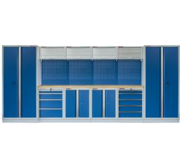 Kvalitní PROFI BLUE dílenský nábytek - 4535 x 2000 x 495 mm - MTGS1300AA3