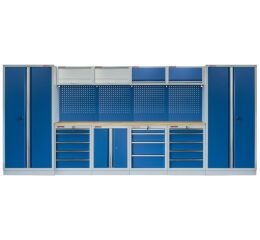 Kvalitní PROFI BLUE dílenský nábytek - 4535 x 2000 x 495 mm - MTGS1300AH