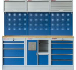 Sestava 6-ti ks PROFI BLUE dílenského nábytku 2040 x 495 x 2000 mm - MTGS1301RRRDD