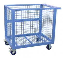 Skladový vozík s mřížovými stěnami 1120x1000x720 mm - SIB117210