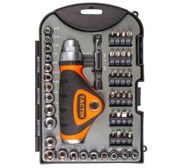 Ráčnový šroubovák s příslušenstvím 46 ks - TC900226