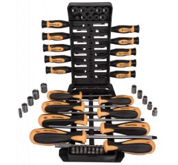 Sada šroubováků v plastovém držáku, magnetické, 44 dílů - HT241344