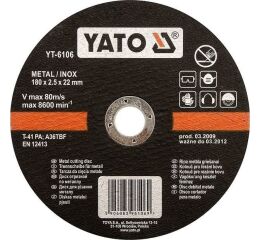 Kotouč na kov 230 x 22 x 2,0 mm INOX - YT-6107