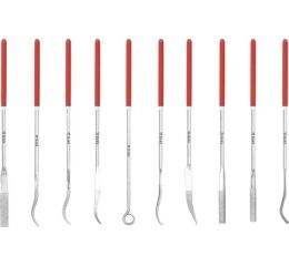 Sada pilníků jehlových diamantových 3 x 140 mm 10 ks 25 mm