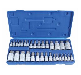 Sada nástrčných klíčů imbus, metrické, palcové, 32 ks - A32HIN