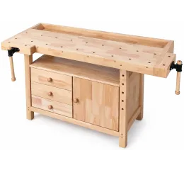 Hoblice se skříňkou a šuplíky, 1380 x 620 x 840 mm, se svěrákem