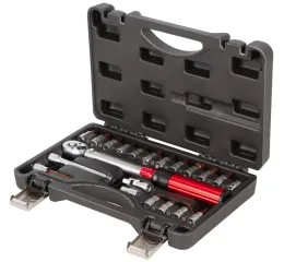 Momentový klíč 1/4", 5 - 25 Nm s příslušenstvím, 21 ks