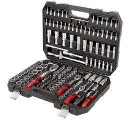 Profesionální gola sada 1/4", 3/8" a 1/2" s nástrčnými klíči, 171 ks - AHProfi