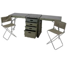 Rozkládací stůl ve vodotěsném kufru, 1920 x 500 x 752 mm