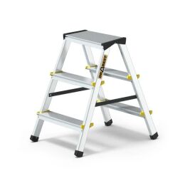 Hliníkové schůdky oboustranné, 2x3 stupně, 2,2 m, max. zátěž 150 kg