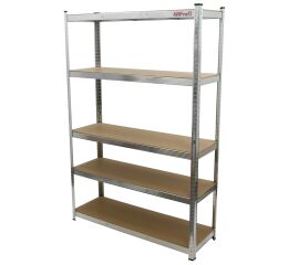 Policový regál STANDARD, 5 polic, 1200 x 400 x 1800 mm - AH3007