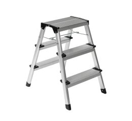 Hliníkové schůdky AHProfi oboustranné, 2x3 stupně, 150 kg - AH403C