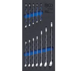 Sada očkoplochých klíčů v pěnové výplni, 6 - 22 mm, 12 ks - B4082
