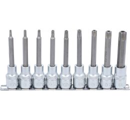Sada hlavic s bity TORX s otvorem 1/2", 9 ks - B5178