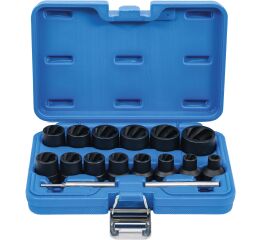 Sada nástrčných klíčů na poškozené šrouby 1/2", 8 - 27 mm, 16 ks, B5269