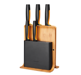 Sada nožů Fiskars Functional Form v bambusovém bloku, 5 ks - 1057552