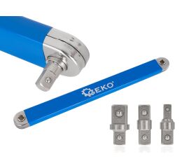 Prodlužovací ráčnový nástavec 390 mm s adaptéry 1/2", 1/4", 3/8"