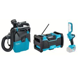 Aku rádio + Aku vysavač + Aku pracovní světlo - Hazet 9500P-2/3