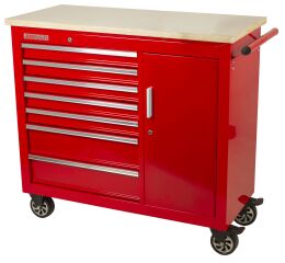 Pojízdný pracovní stůl / skříňka na nářadí s pracovní deskou - TBR-L4407E-X