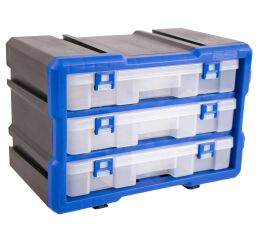 Plastový organizér, 3 uzavíratelné boxy - MW1803