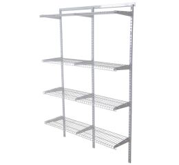 Závěsný drátěný regál, 4 police, 1200 x 300 x 1800 mm
