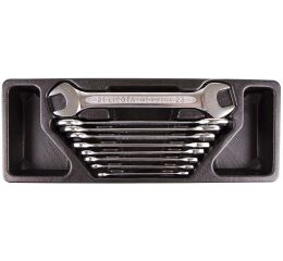 Oboustranné ploché klíče 9 dílů ve výplni do dílenského vozíku - LIACK384005