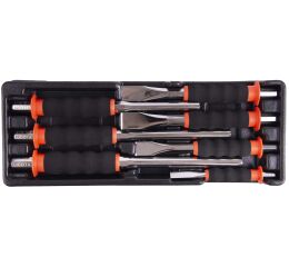 Sekáče a průbojníky ve výplni do dílenského vozíku, 7 dílů - LIACK384020