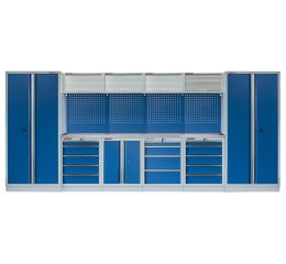 Kvalitní PROFI BLUE dílenský nábytek - 4535 x 2000 x 495 mm - MTGS1300AO