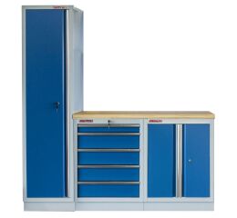 Sestava kvalitního PROFI BLUE dílenského nábytku, 3 ks - MTGS1300BAL05