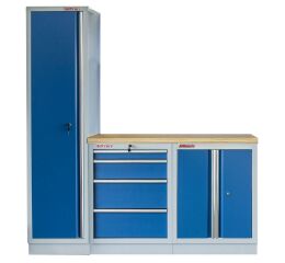 Sestava kvalitního PROFI BLUE dílenského nábytku, 4 ks - MTGS1300BAL06