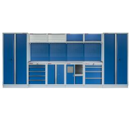 Kvalitní PROFI BLUE dílenský nábytek - 4535 x 2000 x 495 mm - MTGS1301AM