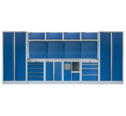 Kvalitní PROFI BLUE dílenský nábytek - 4535 x 2000 x 495 mm - MTGS1301AN