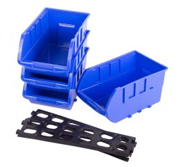 Závěsná plastová lišta se 4 plastovými boxy - MW8711