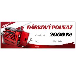 Elektronický dárkový poukaz v hodnotě 2000 Kč
